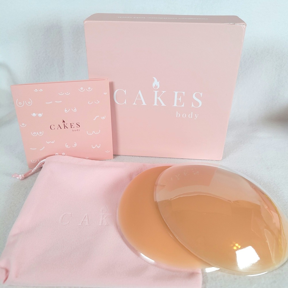 CAKES body Womens Nipple Cover Grippy Non-Adhesive Size Plus Honey
